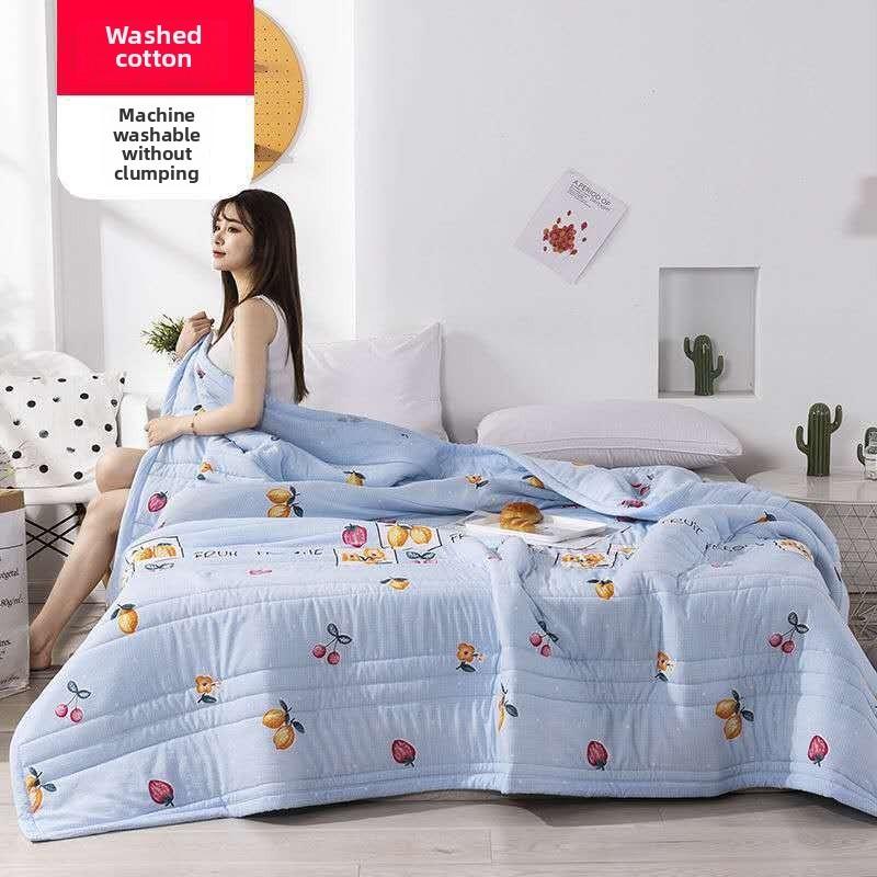 Stylish Blanket Summer Polyester Fiber Fill Water Wash Cotton For Indoor Use
