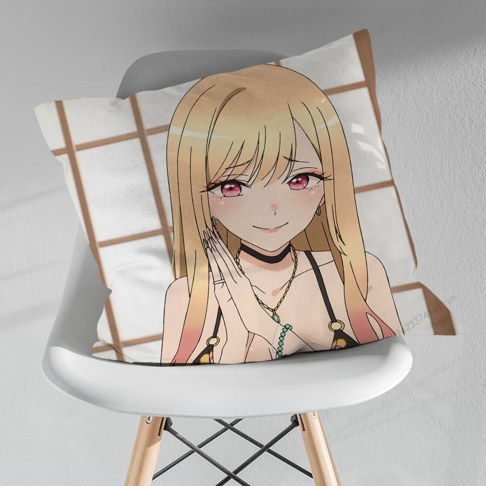 KKitagawa MMarin Cute pillow over living room sofa cushion cover home decoration bedroom room bed pillow cover