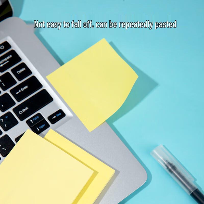 JY Yellow Square Sticky Notes 76x76mm (2-Pack)