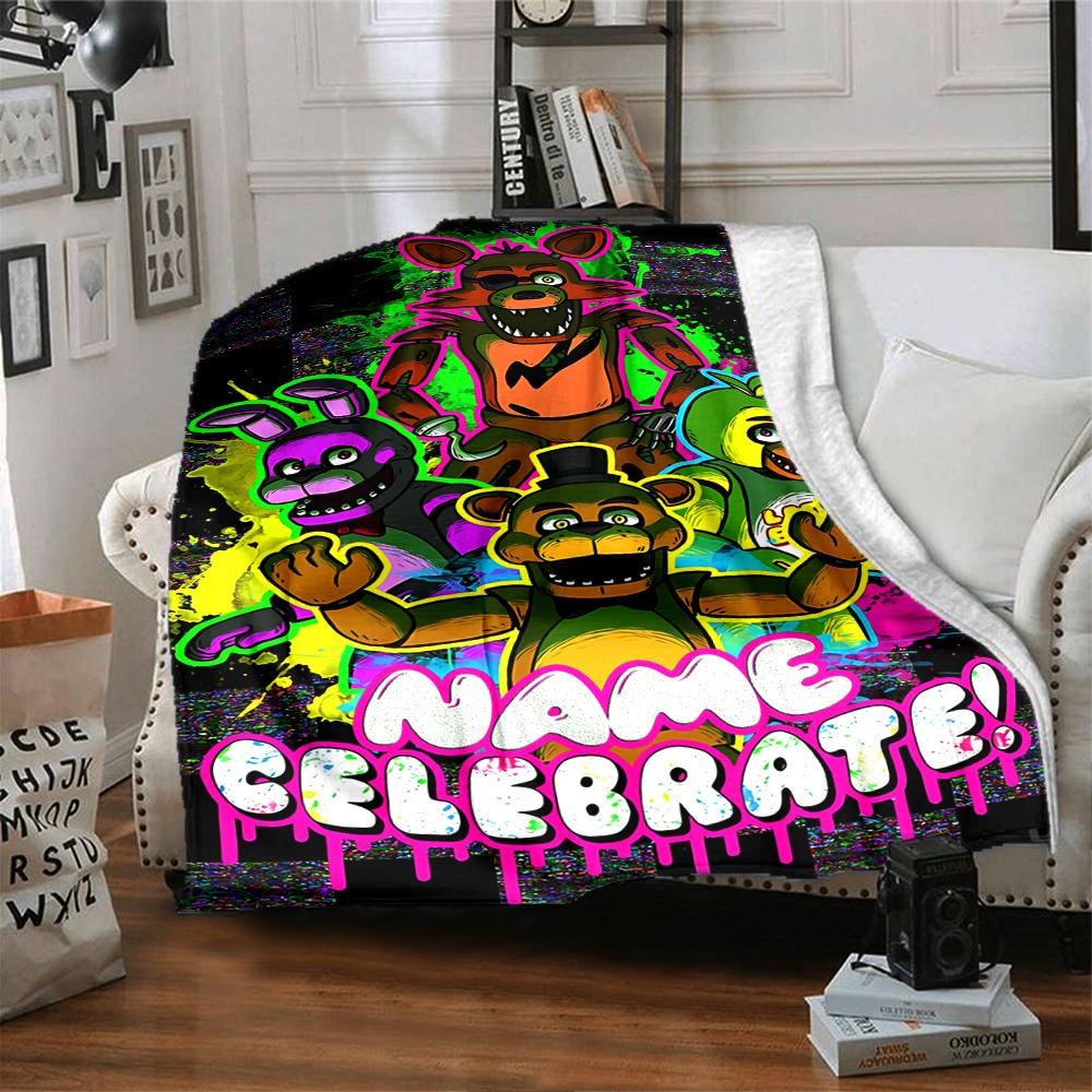 Custom Name Horror Movie Mashup blanket for Couch & Bed, Plush Cozy Fuzzy Blanket Super Soft & Warm Blankets for Fall and Winter. 0908133