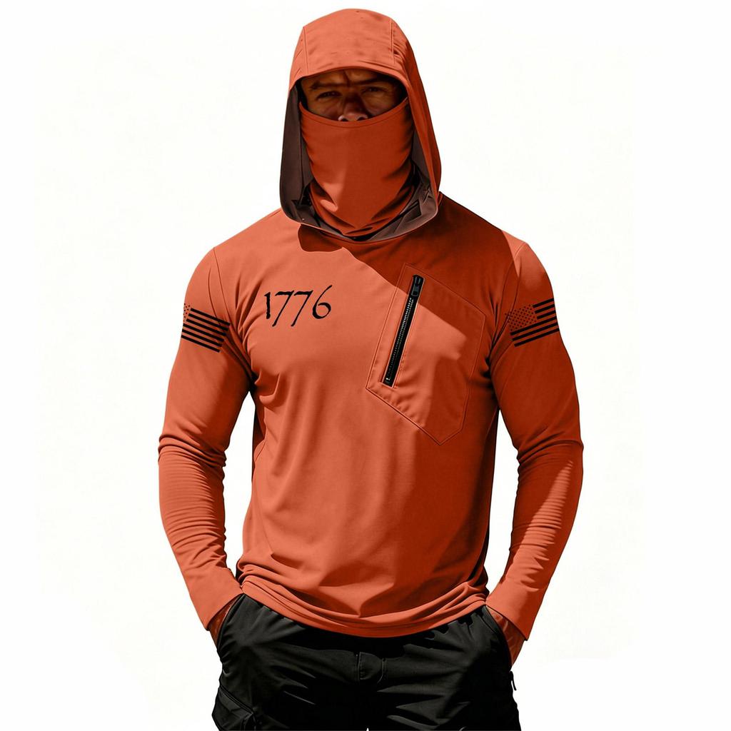 Men's Casual Hooded Long Sleeve Sunscreen Top