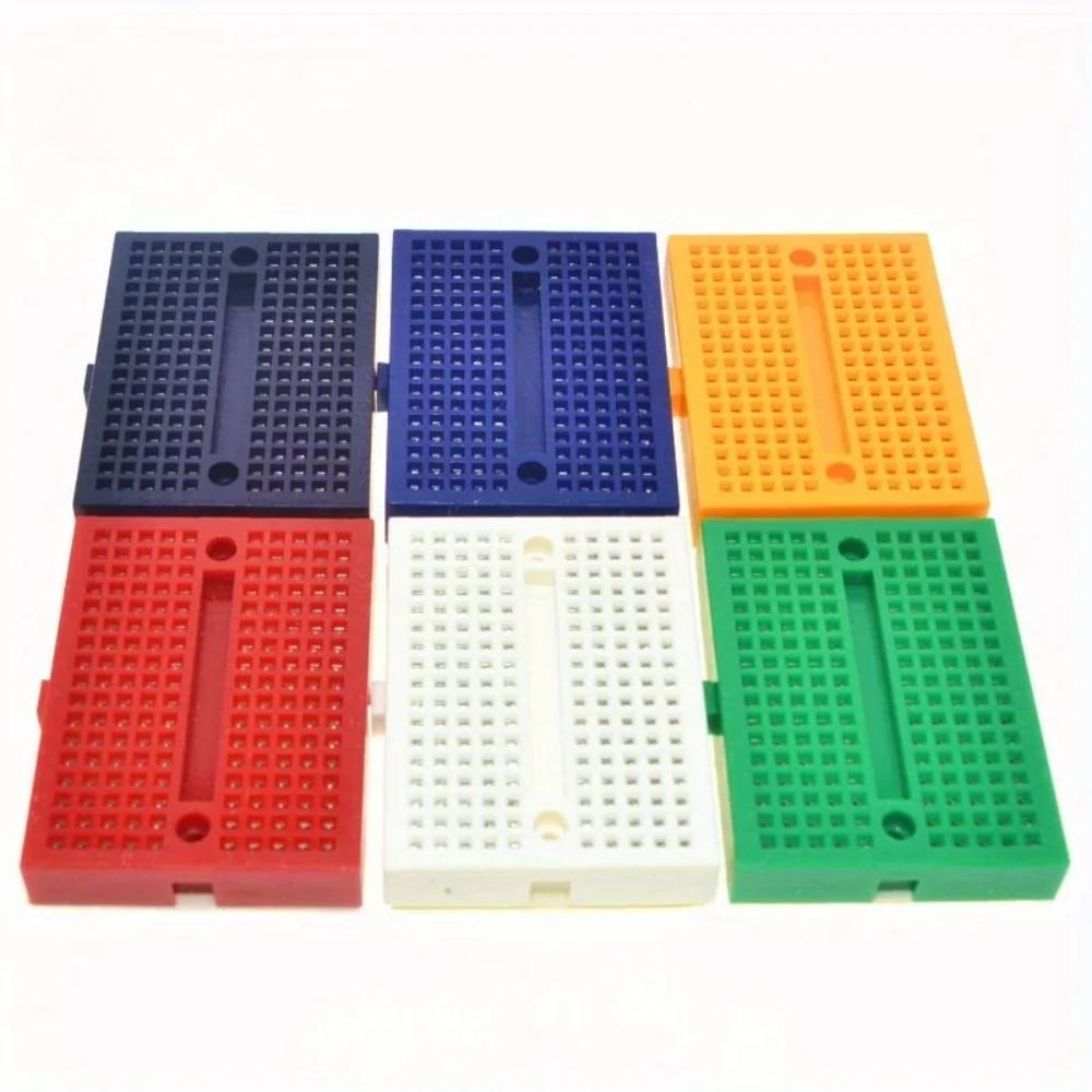 SYB-170 Mini Solderless Prototype Breadboard 170 Tie-points Mini Board 35x47mm Black Red Yellow Blue Green for Small DIY Kits