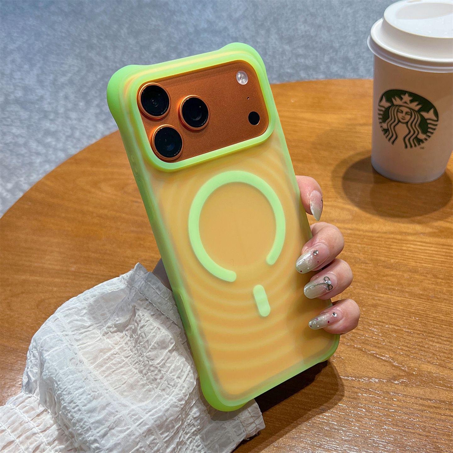 Apple iPhone 17 Pro Max Liquid Silicone Magnetic Wave Phone Case - Full Button Coverage. iPhone 16