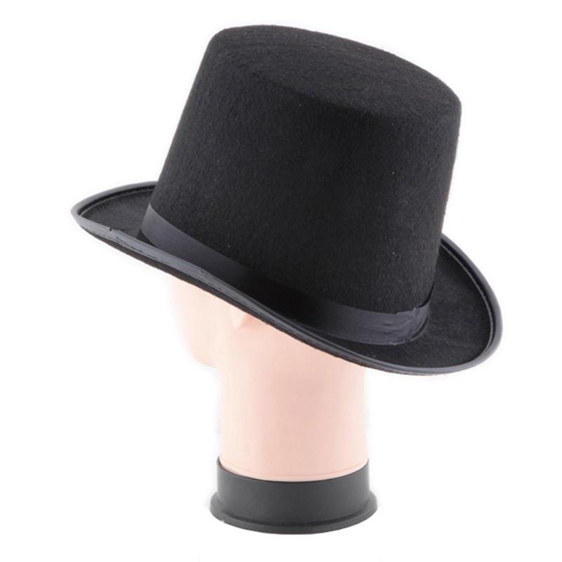 Black Prom Party Formal Top Hat Magician Hat Gentleman Hat Party Costume Hat
