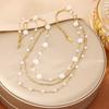 Elegant Double-Layer Pearl Necklace for Women - Light Luxury, Versatile, Autumn/Winter, Titanium Steel
