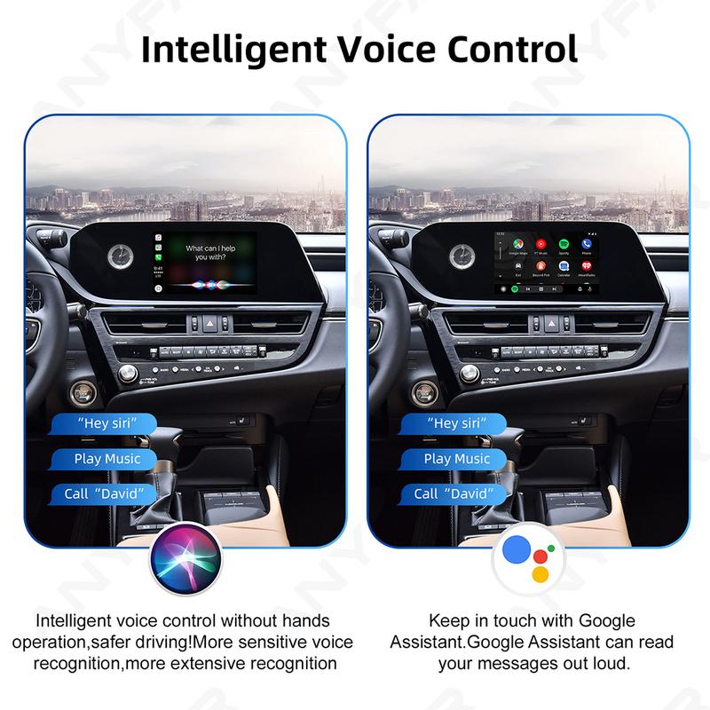 Wireless CarPlay for Lexus NX RX IS ES GS RC CT LS LX LC UX GX, 2012-2022 Android Auto Mirror Link AirPlay Car Play Functions