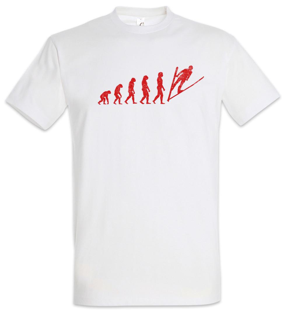 

Ski Jump Evolution T-Shirt Mens Womens Tees Top Fun Sport Sports Coach Training Charles Darwin L