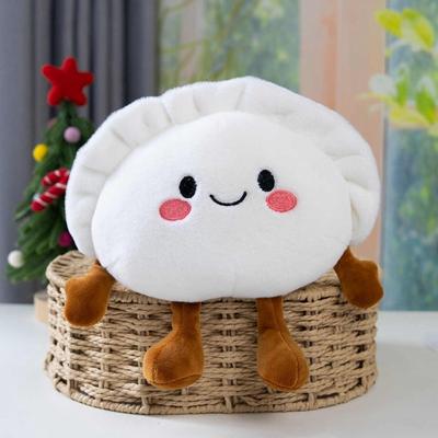 Chinese Auspicious Food Dumpling Plush Toy Kawaii White Plushie Doll Cute Table Decoration Doll Home Ornaments Festival Gifts