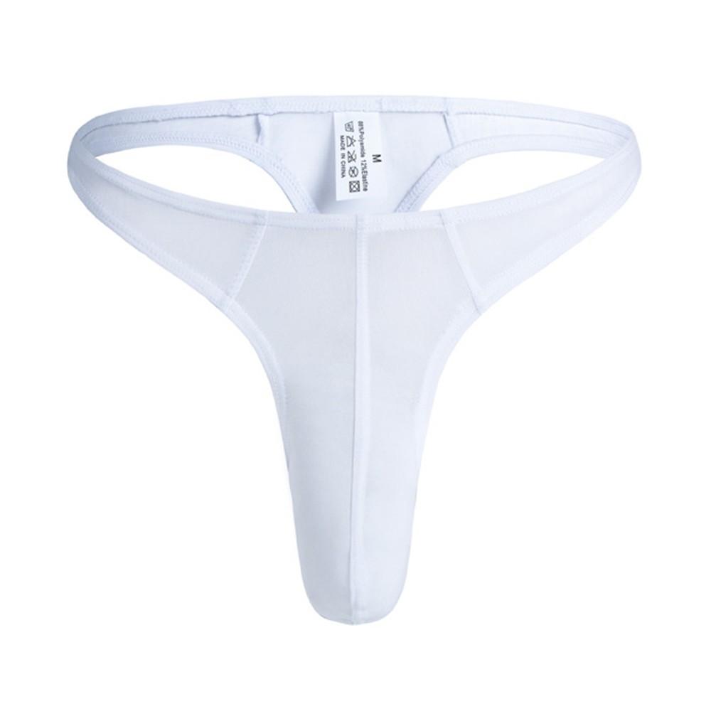 Men T-Back Breathable Ice Silk Sexy Comfortable Stretch Thong Briefs Underwear