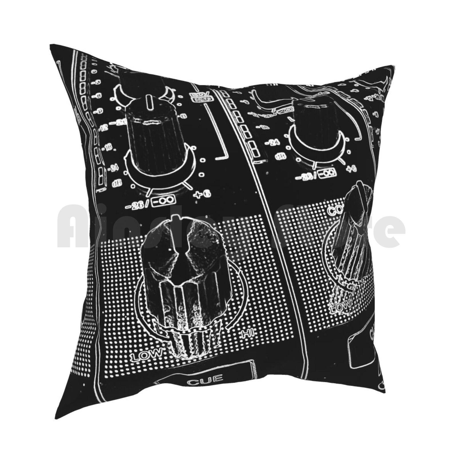 Dj MixerDjm Pillow Case Printed Home Soft Throw Pillow Dj Djing Deejay Vinyl Turntable Analogous Techno Music House 30x30cm 12x12in