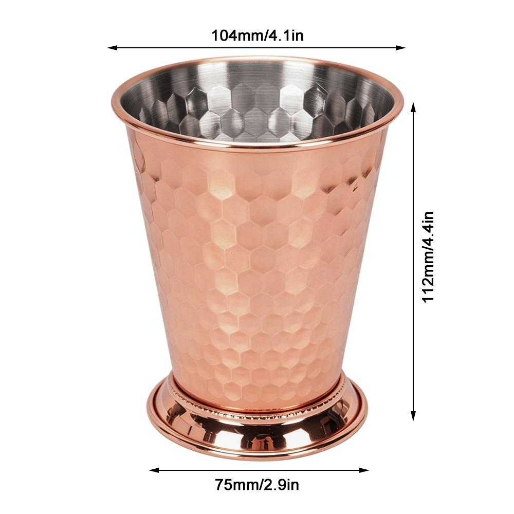 400ml Mint Julep Cup Smooth Edges Barware Tumbler Classic Cocktail Cup Cocktail Making розового золота