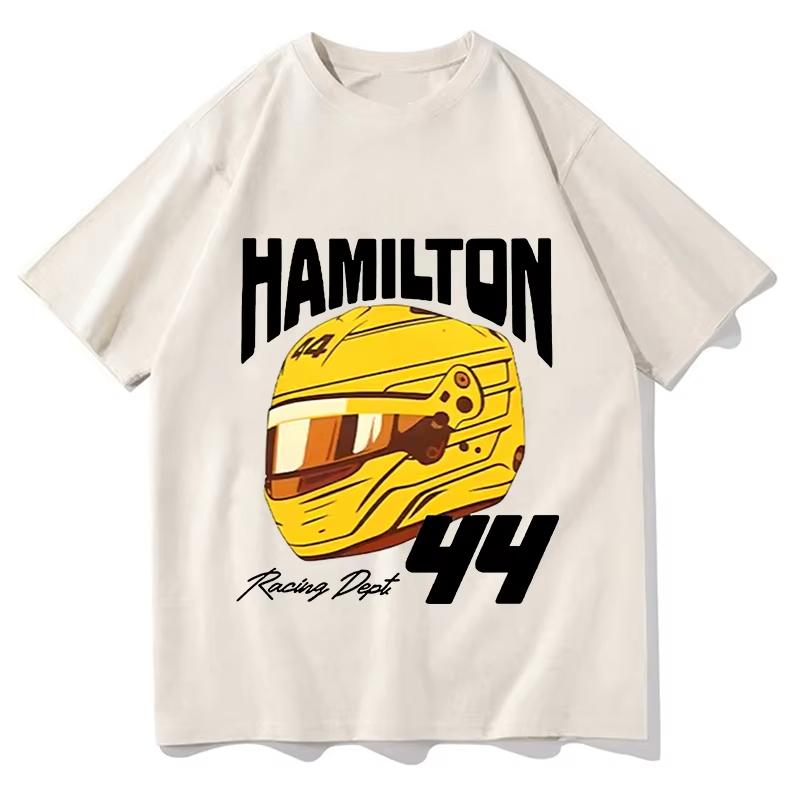 Lewis Hamilton Champion T-Shirt Motorsports Apparel Race Fan Gift Pure Cotton Clothes New Pattern Unisex High Quality T Shirts