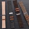 Genuine Leather Nylon Watch Band 18mm 20mm 22mm Quick Release Strap Vintage Weave Bracelet for Men Women Replacement Wristband