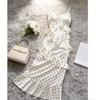 Spring and summer new waist thin pure desire lotus leaf edge thin long skirt French polka dot suspender dress women