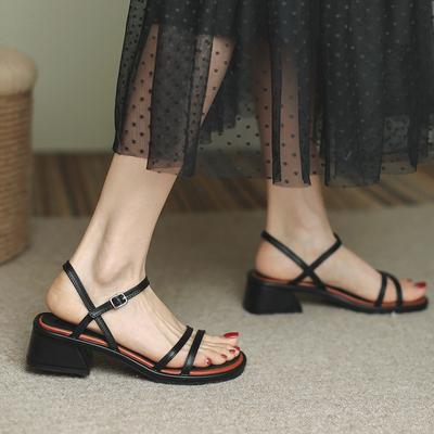 Women's Roman Sandals 2024 Summer New Fashion Flat Open Toe Shoes Casual Elegant Beach Thin Band Sandals Sandalias De Mujer