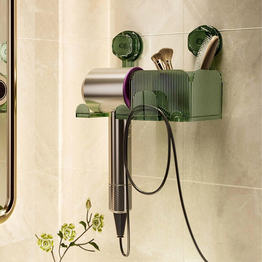 

Plastic Hair Dryer Rack Punch-Free Air Blower Storage Bracket Hair Dryer Storage Rack for Home