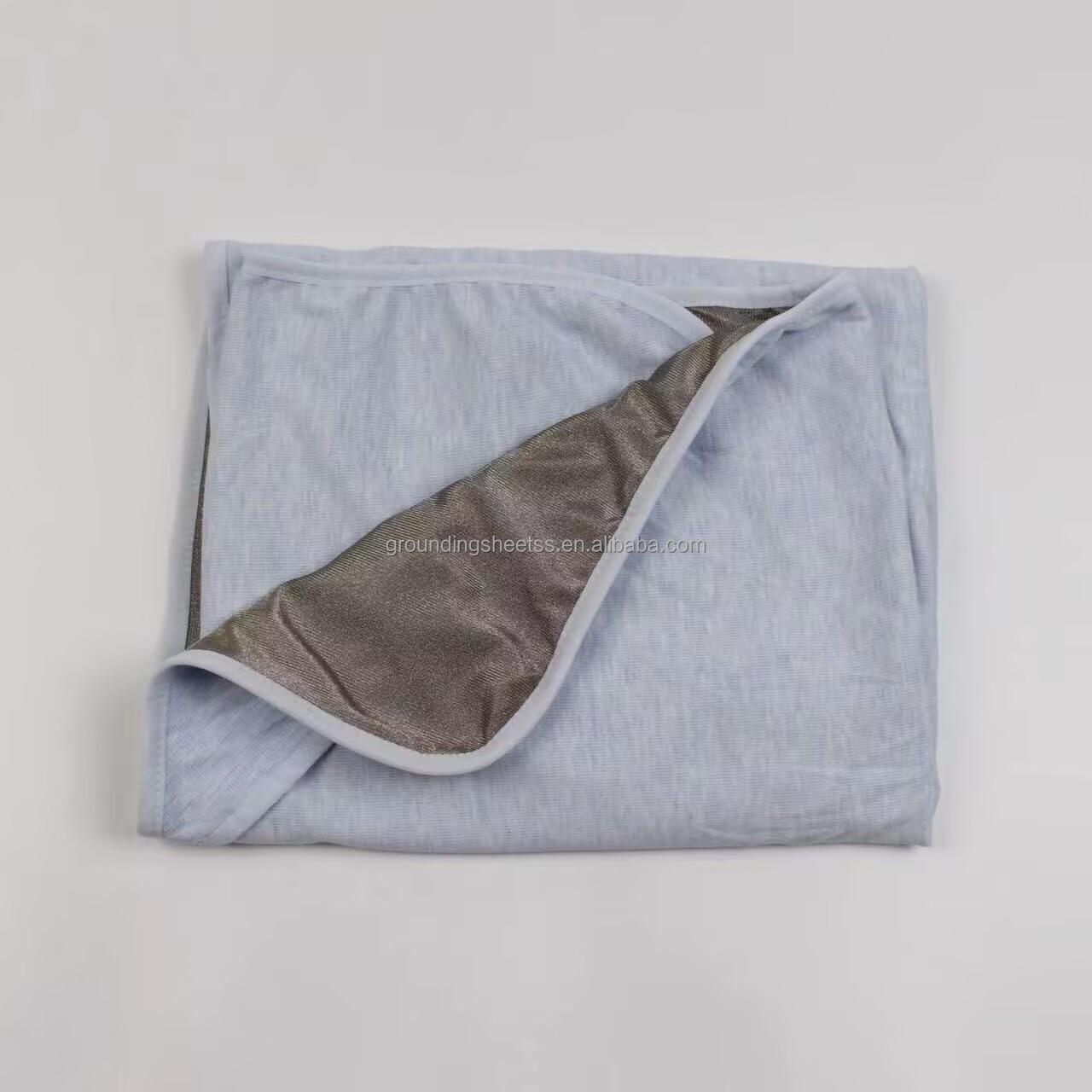 EMF SHIELDING Blanket Emf Blanket Made of 100% Silver Fiber Fabric Blanket for Baby 75x75cm небесно-голубой
