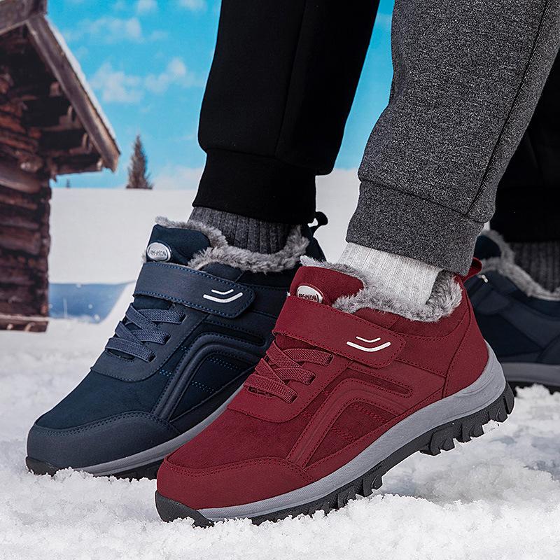 Winter Elderly Walking Shoes, Women's Cotton Shoes Genuine Shoes Strong Health Thick and Warm Mother's Shoes Women's Widened and Raised Snow Boots