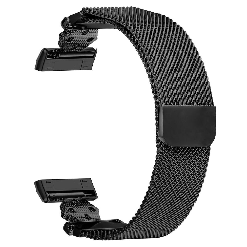 For Fitbit Versa 4/Sense 2 Milanese Band Flower Stainless Steel Magnetic Mesh Watch Strap