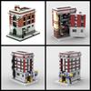 Urban Miniature Street View Fire Station MOC Building Blocks Set Small Fire Pump Truck Model Kids Puzzle Toy Boy's Birthday Gift