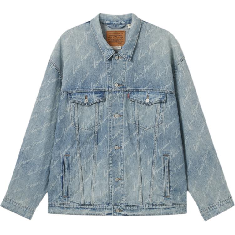 Levis Denim Wanderer Series FW24 Printed Long Sleeve Denim Jacket Men Jacket Light-Blue 0016Y-0000