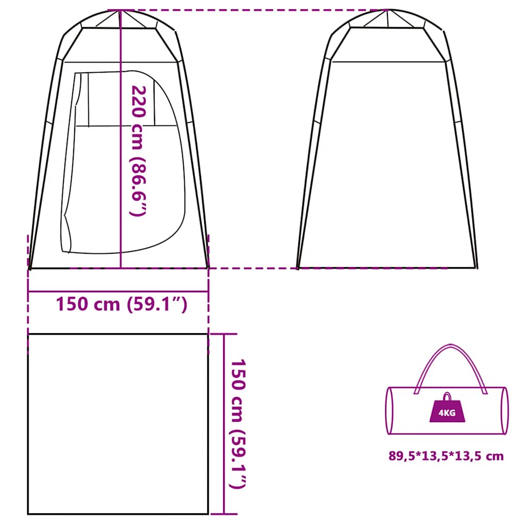 Privacy Tent Blue Quick Release Waterproof