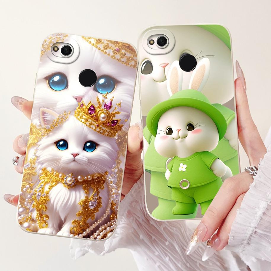 For Xiaomi Redmi 4X Case Cute Cartoon Rabbit Crown Cat Soft Silicone Lens Protective Cover For Xiaomi Redmi 4A 5A Redmi4X Shells