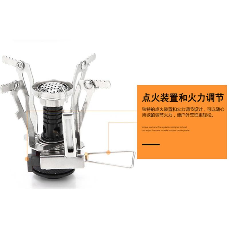 Mini Gas Stove Portable Foldable Aluminum Alloy Gas Furnace Outdoor Picnic Cooking Camping Supplies