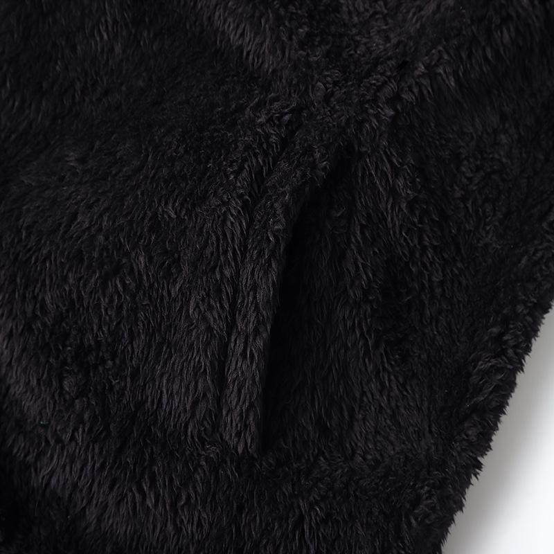 Men's European and American Style Plush Warm Long Coat for Autumn/Winter