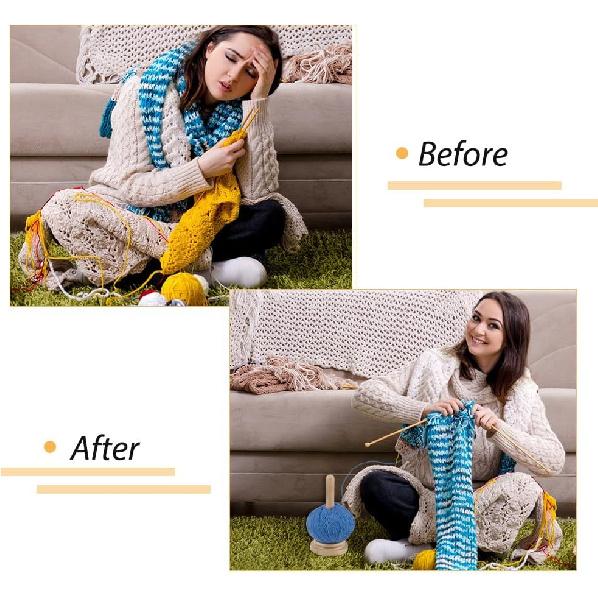 DICOSMETIC Wood Yarn Holder for Crocheting Moccasin Yarn Holder for Knitting Crochet Yarn Holder Yarn Ball Holder Knitting Yarn Holder Yarn Holder