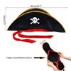 Halloween Pirate Hat Cap Decoration Kids Adult Halloween Masquerade Captain Cosplay Costume Props Pirate Theme Birthday Party