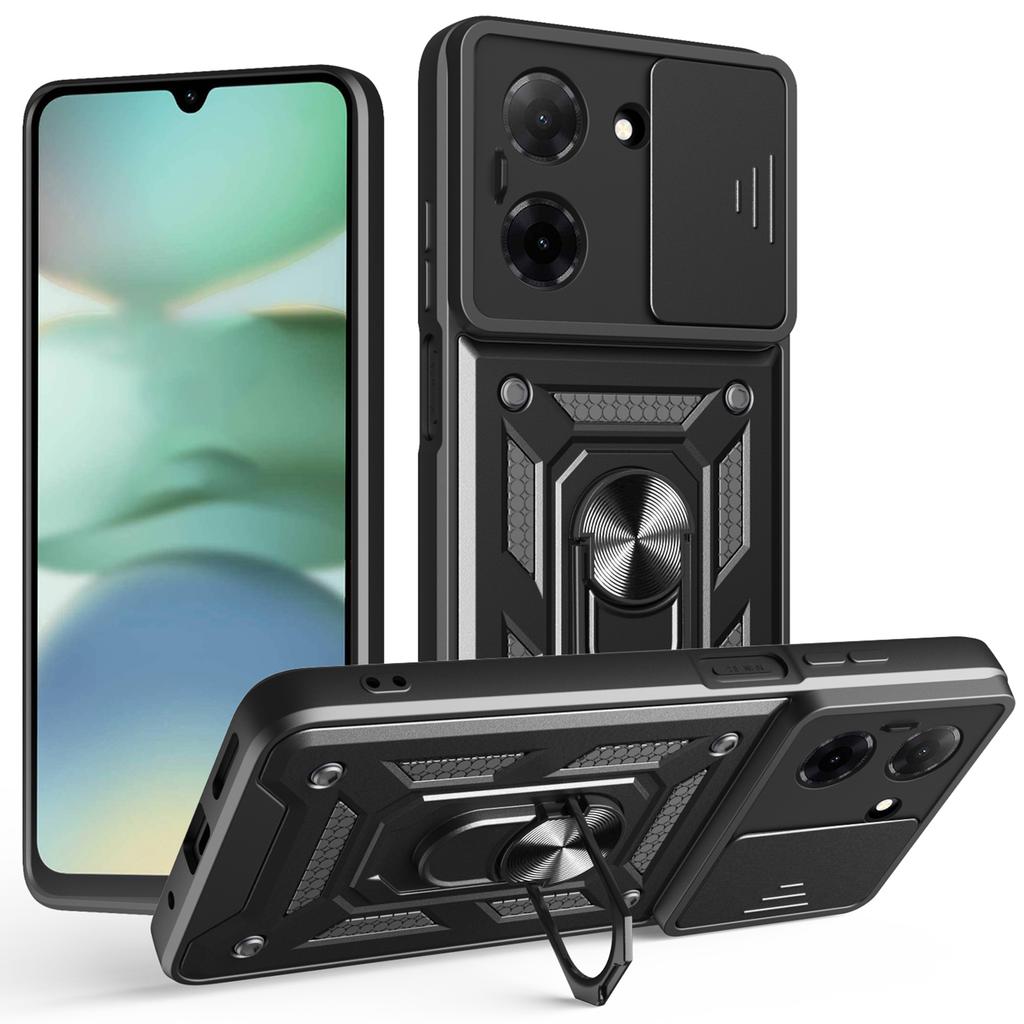 AMORUS For Xiaomi Redmi A5 NFC (EU) (173.45mm) Case Kickstand PC+TPU Phone Cover with Camera Lens Slider