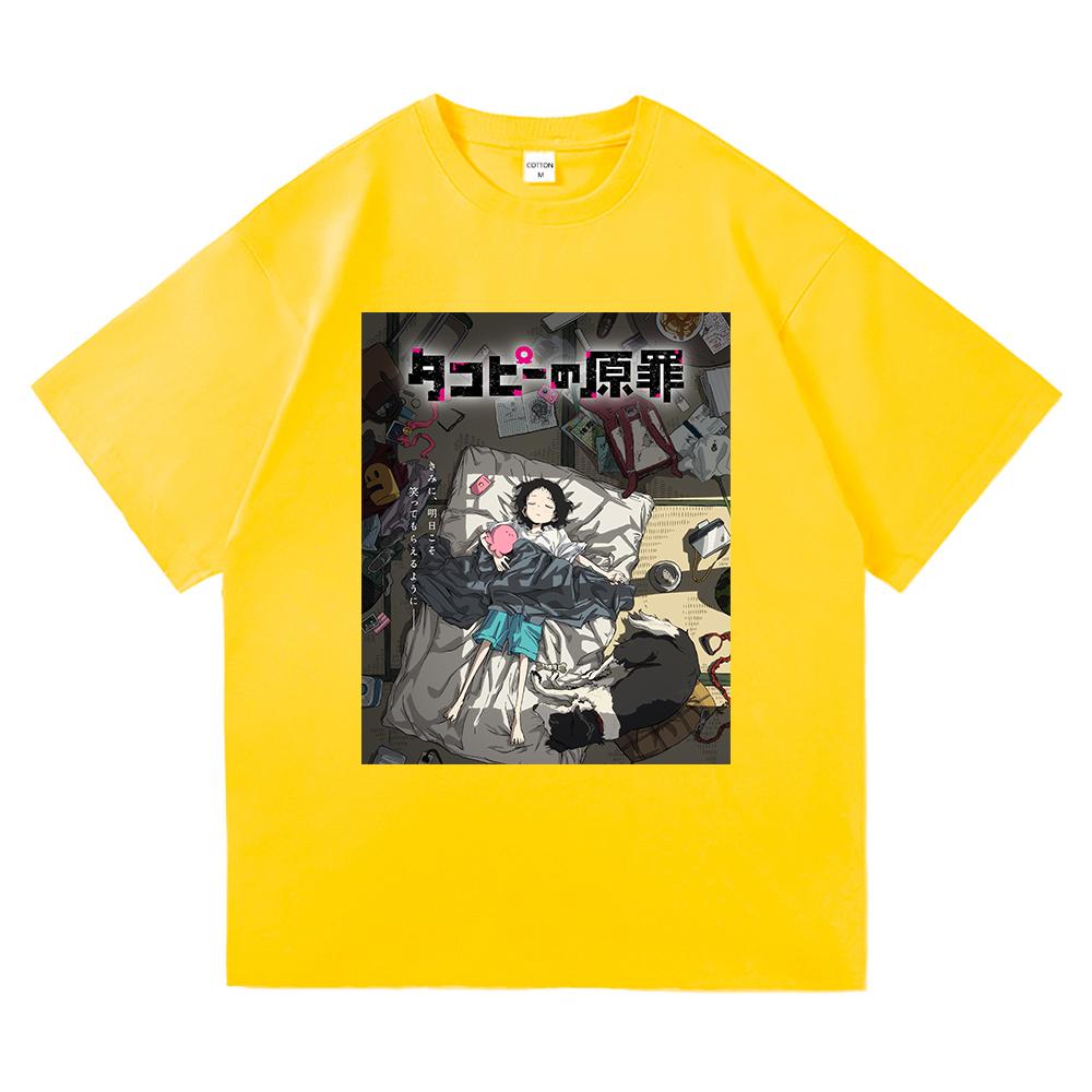Kawaii Takopi T Shirt 2025 Anime Takopi’s Original Sin Retro Men/women Clothing Vintage Harajuku High Quality Cotton Tshirts