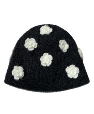 Leondieseu Flower Beanie (Black)