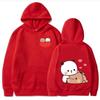 Bubu and Dudu Panda Aesthetic Pattern Funny Kawa Spring and Autumn Men's Fashionable Casual Versatile Hooded Sweatshirt
