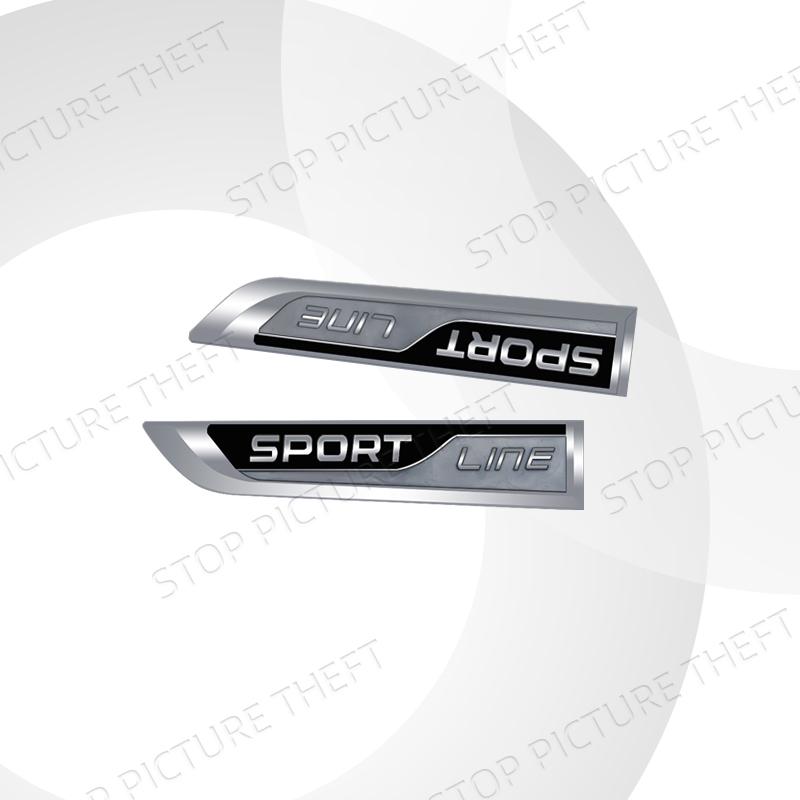 AAABV1 Metal Alloy L&K Logo Car Trunk Fender Sticker Side Emblem Badge For Skoda Sport Line Octavia Kamiq Fabia Yeti Superb Scala VRS