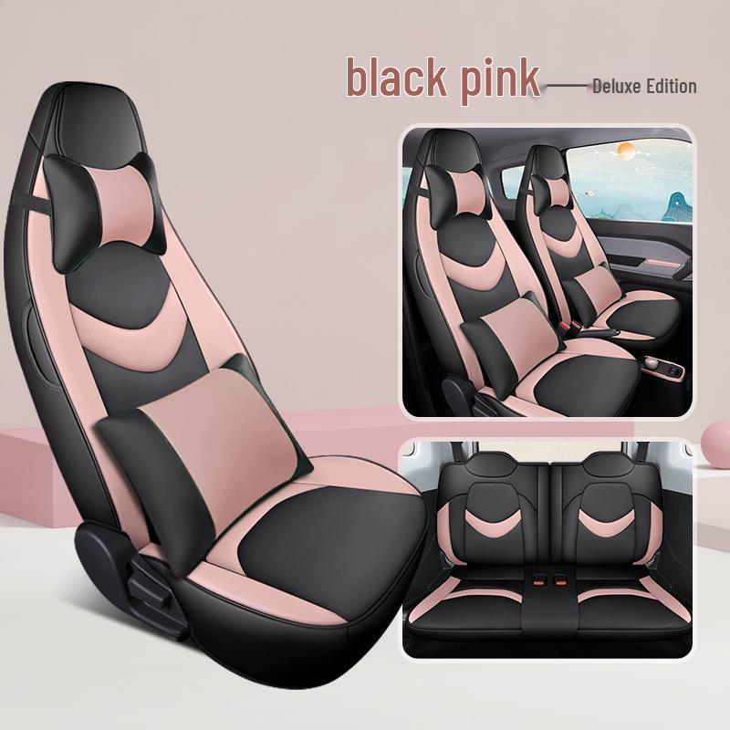 All-Season Chery QQ Ice Cream Car Seat Covers: Full Coverage Waffle Cone Milkshake Design