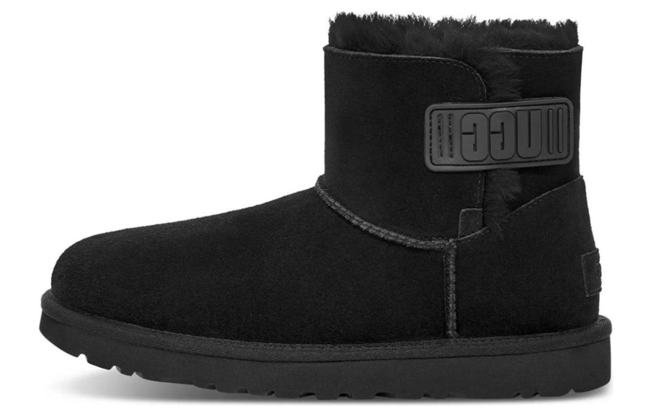 UGG Mini Bailey Logo Strap Boot Black Women s 1123621-BLK 36