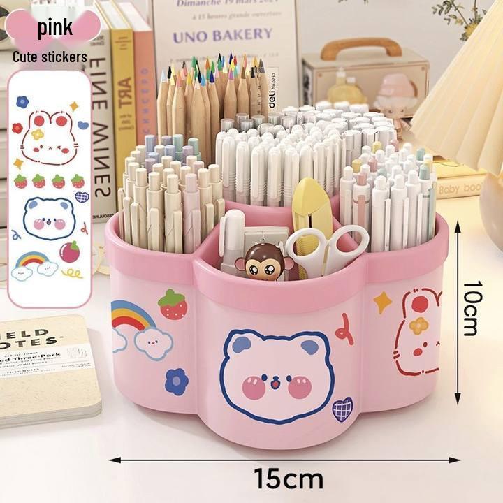 

Вращающийся держатель для ручек - Большая вместимость, Разные цвета