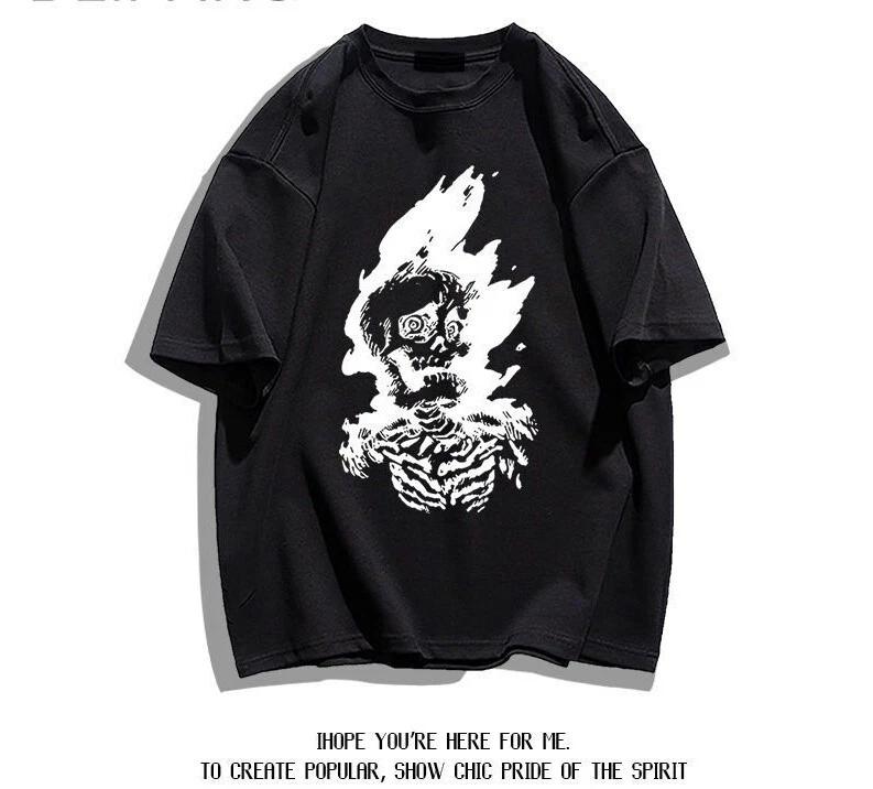 Skull skull T-shirt shirt casual cotton 100% cotton unisex XL