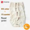 FitonTon Women's Cotton Antibacterial Lace Briefs (4-Pack)