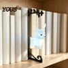 Nordic Style Home Decor Metal Magic Owl Hanging Bookend Lamp, Resin Animal LED Night Light, Vintage Iron Bracket Lamp Deer Bird Light for
