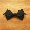 PU Leather Halloween Cravat Adjustable Men Necktie Simple Bat Bow Tie  Shirt