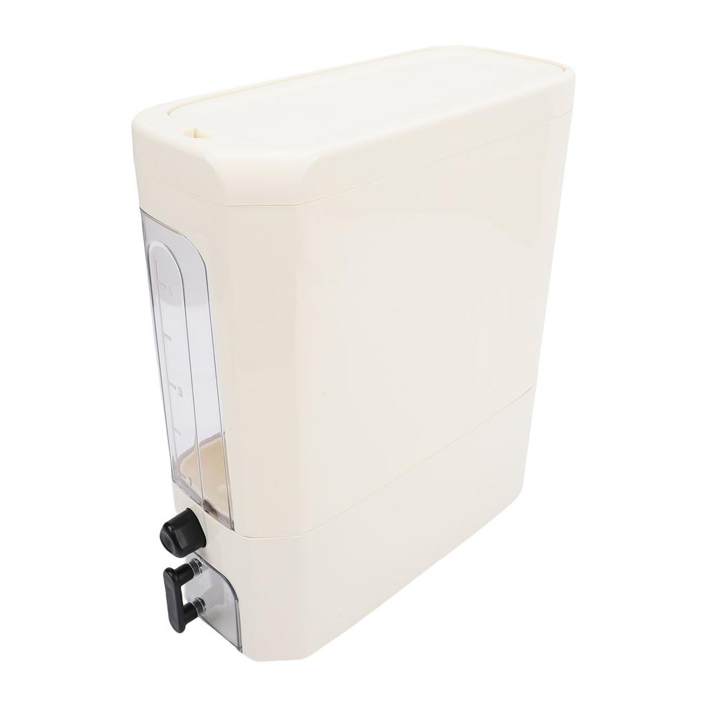 Rice Dispenser Press Type Humidity Proof Slim Rice Storage Container with Cup for Cereal Grain