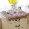 High-End Embroider Bedroom Nightstand Cover Fabric Craft Cover Cloth Embroidered Idyllic European Dust Towel Tablecloth Tablecloth Square Towel