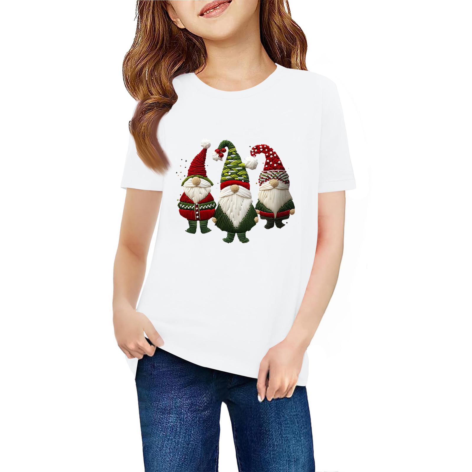 

Children s Short Sleeve Neck T-Shirt Animal Print Daily Casual Top 130 білий