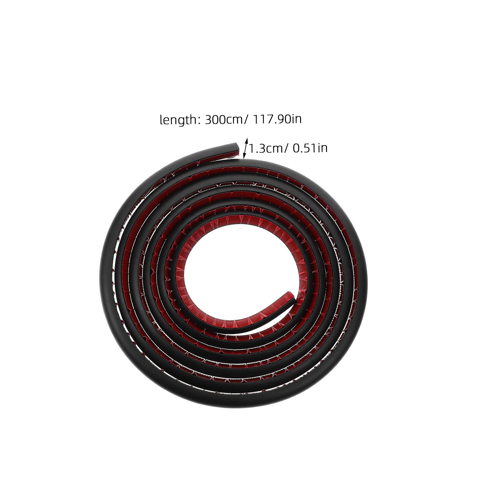 

3 Meter Peel and Stick Quarter Round Molding Trim Flexible PVC Baseboard Trim for Walls Floors Stairs Bathtub Curved Surfaces чёрный
