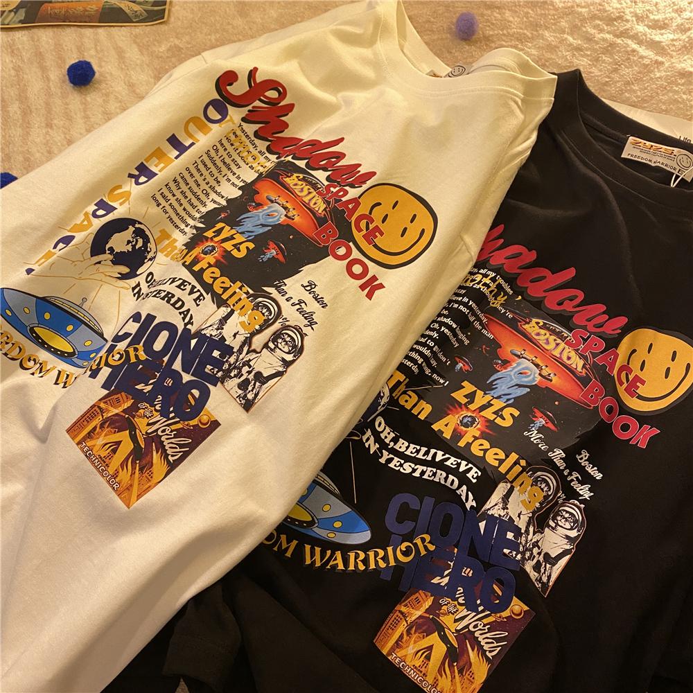 Cartoon Short-sleeved T-shirt Hip-hop 