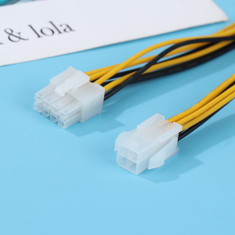 1 stk 4 pins hann-til-8-pins hunn-ledningsforlengelse til CPU-strømomformerkabel