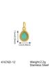 CARLIDANA Bohemian Gold Plated Stainless Steel Water Drop Shaped Natural Stone Pendant Fashion Charms Pendant for Jewelry